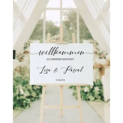 Sticker für Willkommensschild Empfangstafel personalisiert,Wedding Verlobung Willkommensschild Hochzeit, Hochzeitsdeko,H
