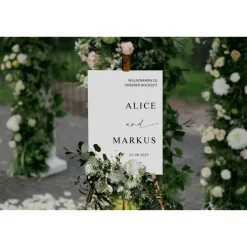 Sticker für Willkommensschild Empfangstafel personalisiert,Wedding Verlobung Willkommensschild Hochzeit, Hochzeitsdeko,H