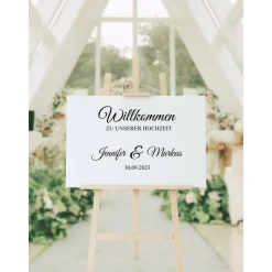 Sticker für Willkommensschild Empfangstafel personalisiert,Wedding Verlobung Willkommensschild Hochzeit, Hochzeitsdeko,H