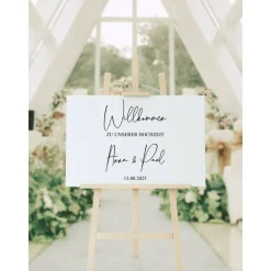 Sticker für Willkommensschild Empfangstafel personalisiert,Wedding Verlobung Willkommensschild Hochzeit, Hochzeitsdeko,H