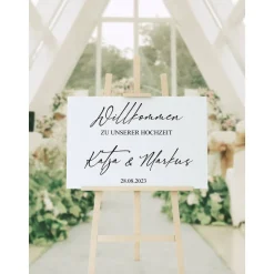 Sticker für Willkommensschild Empfangstafel personalisiert,Wedding Verlobung Willkommensschild Hochzeit, Hochzeitsdeko,H