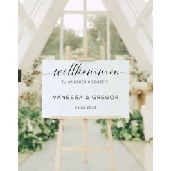 Sticker für Willkommensschild Empfangstafel personalisiert,Wedding Verlobung Willkommensschild Hochzeit, Hochzeitsdeko,H