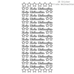 Stickerbogen Frohe Weihnachten 18 Schriftzüge