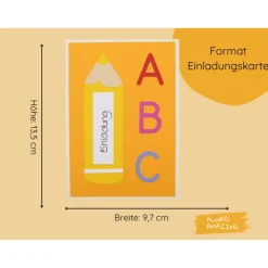 Stift Einladung Bastelset  | Erster Schultag | Schulanfang Einladung | Einladung Einschulung | Einladungskarten