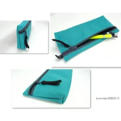 Stiftemäppchen Federmäppchen Kosmetik Pinsel, viele Farben petrol rot royalblau wasserabweisend BuntMixxDESIGN