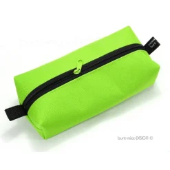 Stiftemäppchen GRÜN knallgrün Federmäppchen Universaltasche Schlamper, boxybag Kosmetik, by BuntMixxDESIGN