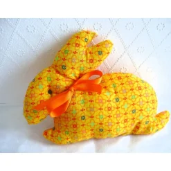 Stoffhase HOPPEL Osterhase mit Satinschleife genäht von Hobbyhaus