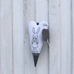 Stoffherz Hasenmädchen - Frühling - Ostern