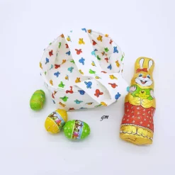 Stoffkorb kleine Ostertasche Frühlingserwachen mit Schmetterlingen – Osterbeutel für Geschenke