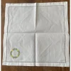 Stoffserviette 40 x 40 cm, bestickt, mit Lochsaum