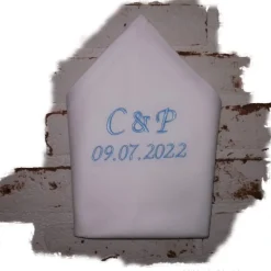 Stoffservietten Initialen und Datum