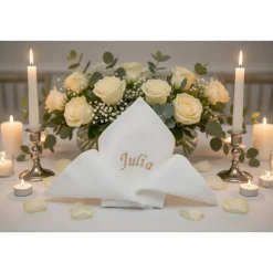 Stoffservietten mit Name bestickt