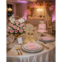 Stoffservietten mit Namen für Geburtstag und Hochzeit