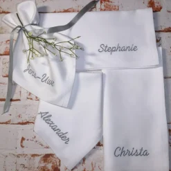 Stoffservietten personalisiert Geburtstag Hochzeit