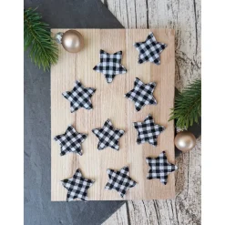 Stoffsterne zum dekorieren ~ Sterne Weihnachten ~ karierte Weihnachtssterne ~ Baumschmuck ~ Streudeko