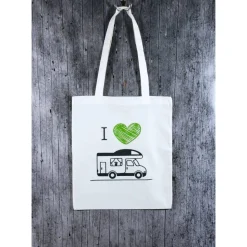 Stofftasche **Camping2** von ZWEIFARBIG Einkaufsbeutel Wohnmobil Geburtstag Mottoprint Baumwolltasche Stoffbeutel