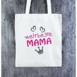 Stofftasche **MAMA3** von ZWEIFARBIG Einkaufsbeutel Baumwolltasche Stoffbeutel Geburtstag Geschenk Muttertag