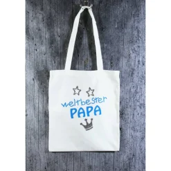 Stofftasche **PAPA3** von ZWEIFARBIG Einkaufsbeutel Baumwolltasche Stoffbeutel Geburtstag Geschenk Vatertag