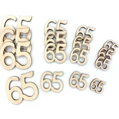 Streudeko 65 Geburtstag Tischstreu Deko Holz Jubiläum zum basteln dekorieren u. verzieren DIY