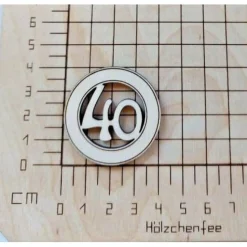 Streudeko 40 Geburtstag Tischstreu Deko Holz Jubiläum zum basteln dekorieren Konfetti Geburtstagszahl DIY