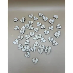 Streudeko zur Hochzeit /Dekoration Tisch / Herzen mit Namen/ Platzkarten/Holz Herz Personalisiert Hochzeit  Tischdeko Ge