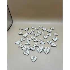 Streudeko zur Hochzeit /Dekoration Tisch / Herzen mit Namen/ Platzkarten/Holz Herz Personalisiert Hochzeit  Tischdeko Ge