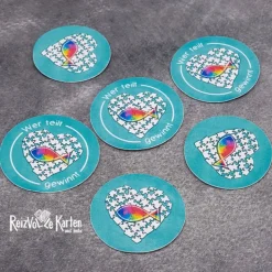 Streuteile Deko Kommunion – Motto „Wer teilt - gewinnt“ – 20 handgemachte Streuteile zur Tischdeko