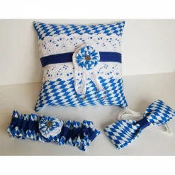 Strumpfband, Bayrisches Strumpfband, Strumpfband blau-weiß, Strumpfband bayerische Farben, Bauernhochzeit, bayerische Hochzeit, blau-weiß