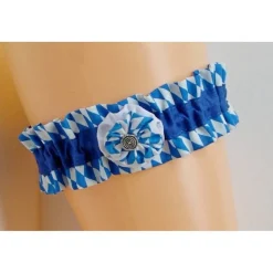 Strumpfband, Bayrisches Strumpfband, Strumpfband blau-weiß, Strumpfband bayerische Farben, Bauernhochzeit, bayerische Hochzeit, blau-weiß