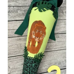supercoole Dschungel-Schultüte mit Tiger-Motiv