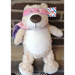 Superheld Bär - Kuscheltier individuell bestickt zur Geburt, Taufe, Geburtstag oder weiteren Anlässe