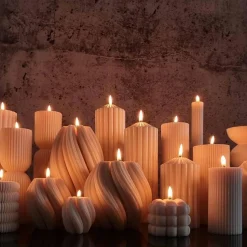 Swirl Candle I Geometrische Kerze I Groß 14 cm XL I Dekorative Kerze I Sojawachs I Home Decor I Trend I Hingucker I Hand