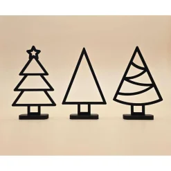 Tannenbaum aus Holz Line Art minimalistisches Design moderner abstrakter Weihnachtsbaum Weihnachtsdeko Weihnachten Deko