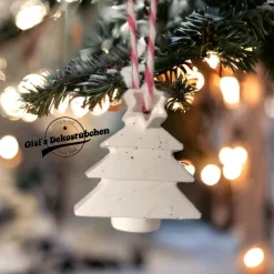 Tannenbaum klein, Keramik Weihnachten, Christbaumschmuck, Wohndeko