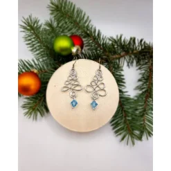 Tannenbaum Ohrringe mit funkelnden Kristallen