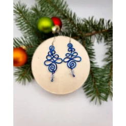 Tannenbaum Ohrringe mit funkelnden Kristallen