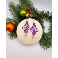 Tannenbaum Ohrringe mit funkelnden Kristallen