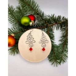 Tannenbaum Ohrringe mit funkelnden Kristallen