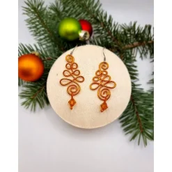 Tannenbaum Ohrringe mit funkelnden Kristallen