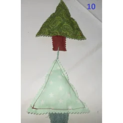 Tannenbaumgirlande – Weihnachtsdeko für Fenster, Tür & Wand aus Baumwolle, 5 Bäume, 85-90cm