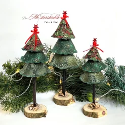 Tannenbäumchen Stoffbaum tannengrün – Handgemachte Deko in 3 Größen