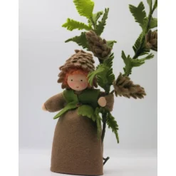 Tannenzapfen Kind - Blumenkind - Jahreszeitentisch - Waldorf Art - Tannenbaum -Herbst Dekoration - Art.Nr. HE11