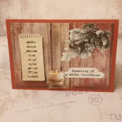 Tannenzweige - Kerze - Weihnachtskarte