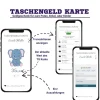 Taschengeld Karte | QrCode Geldgeschenk | Personalisiertes Geschenk für Kinder | Elefant