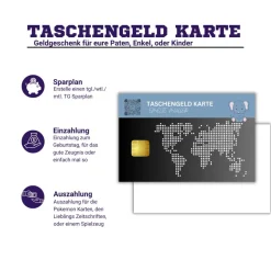 Taschengeld Karte | QrCode Geldgeschenk | Personalisiertes Geschenk für Kinder | Elefant