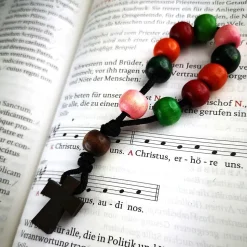 Taschenrosenkranz, Fingerrosenkranz,katholischer Rosenkranz, bunt