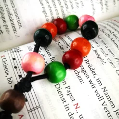 Taschenrosenkranz, Fingerrosenkranz,katholischer Rosenkranz, bunt