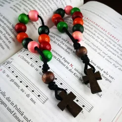 Taschenrosenkranz, Fingerrosenkranz,katholischer Rosenkranz, bunt