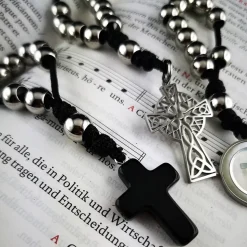 Taschenrosenkranz, Fingerrosenkranz,katholischer Rosenkranz, Edelstahl