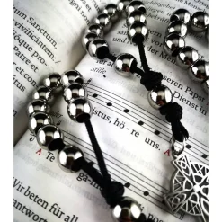 Taschenrosenkranz, Fingerrosenkranz,katholischer Rosenkranz, Edelstahl